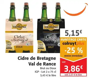 Colruyt Cidre de Bretagne Val de Rance offre