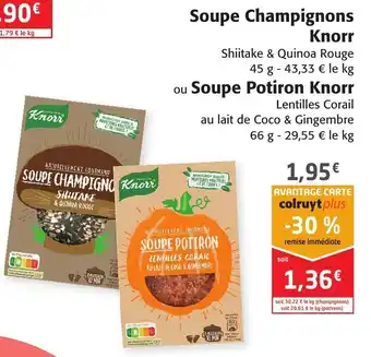 Colruyt Soupe Champignons Knorr offre