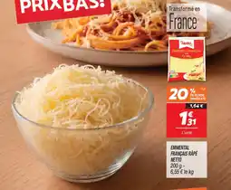 Netto Emmental français rapé netto offre