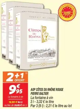 Netto Aop côtes du rhône rouge pierre baltier offre
