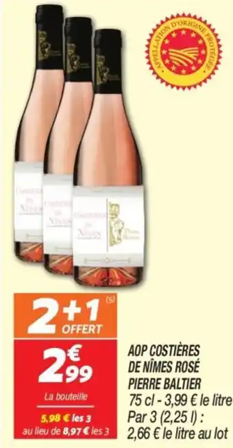 Aop costieres de nîmes rosé pierre baltier