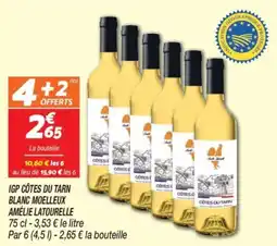Netto Igp côtes du tarn blanc moelleux amélie latourelle offre