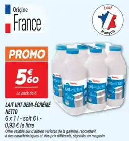 Netto Lait uht demi-écrémé netto offre