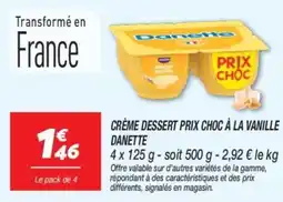 Netto Crème dessert prix choc à la vanille danette offre