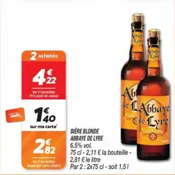 Netto Bière blonde abbaye de lyre offre
