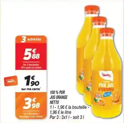 Netto 100% pur jus orange netto offre
