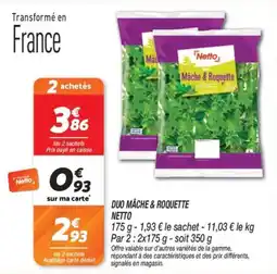 Netto Duo mâche & roquette netto offre