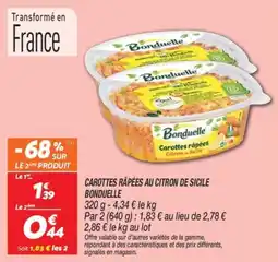 Netto Carottes rapées au citron de sicile bonduelle offre