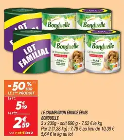 Netto Le champignon emince épais bonduelle offre