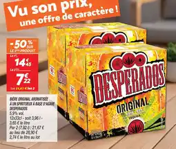 Netto Bière original aromatisée à un spiritueux à base d'agave desperados offre