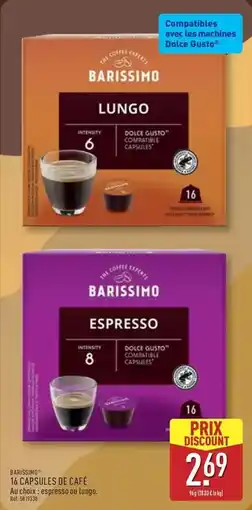 ALDI Barissimo - le capsules de café offre