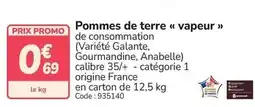 Promocash Promo - pommes de terre vapeur offre