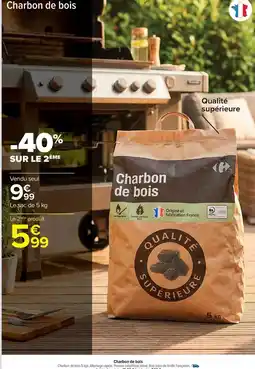 Carrefour Market Charbon de bois offre