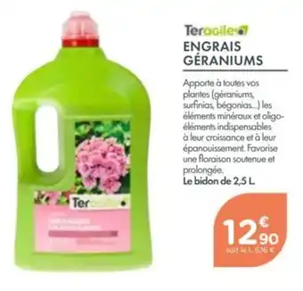 Teragile engrais géraniums