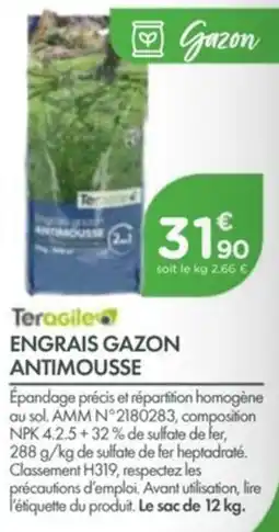 Point Vert Teracile engrais gazon antimousse offre