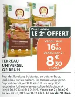 Point Vert Terreau universel or brun offre