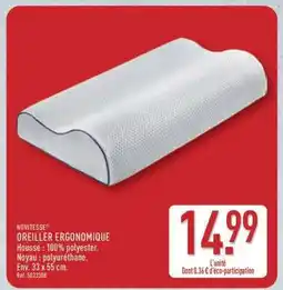 ALDI NOVITESSE OREILLER ERGONOMIQUE offre