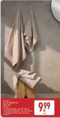 ALDI SET DE SERVIETTES offre