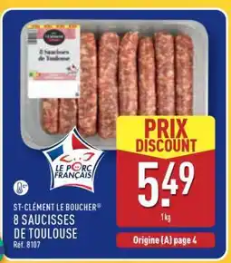 ALDI 8 saucisses de Toulouse offre