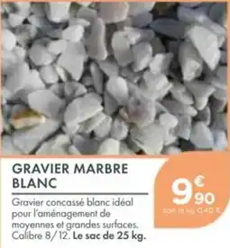 Point Vert Gravier marbre blanc offre
