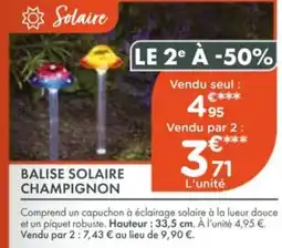 Point Vert Balise solaire champignon offre