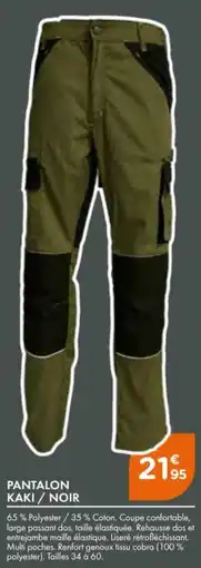 Point Vert Pantalon kaki noir offre