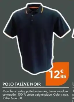 Point Vert Polo talève noir offre