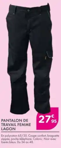 Point Vert Pantalon de travail femme lagon offre