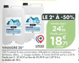 Point Vert Vinaigre 20° offre