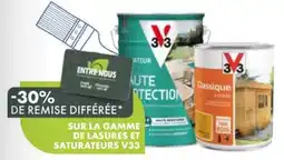 Point Vert Sur la gamme de lasures et saturateurs v33 offre