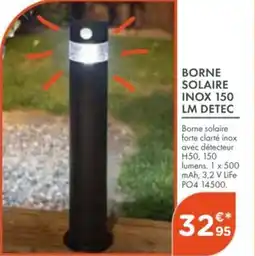 Point Vert Borne solaire inox 150 lm detec offre