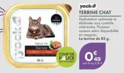 Point Vert Yock terrine chat offre