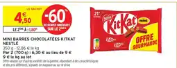 Intermarché Hyper Mini Barres Chocolatées KitKat Nestlé offre