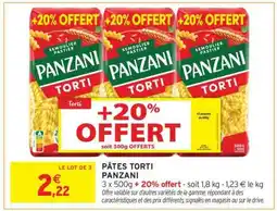 Intermarché Hyper Pâtes Torti Panzani offre