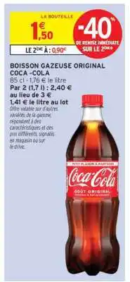 Intermarché Hyper BOISSON GAZEUSE ORIGINAL COCA-COLA offre