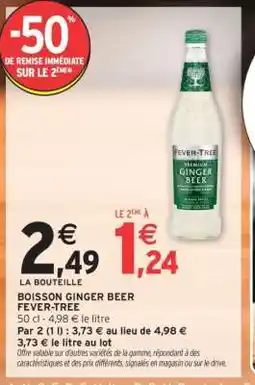 Intermarché Hyper Boisson Ginger Beer Fever-Tree offre