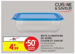 Intermarché Hyper Boîte alimentaire en verre Cuisine et Saveur offre