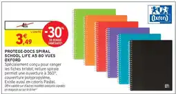 Intermarché Hyper PROTEGE-DOCS SPIRAL SCHOOL LIFE A5 80 VUES OXFORD offre