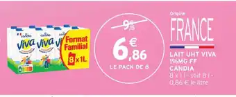 LAIT UHT VIVA 1%MG FF CANDIA