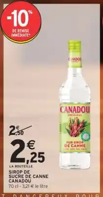 Intermarché Hyper SIROP DE SUCRE DE CANNE CANADOU offre