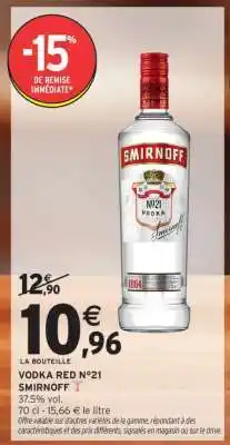 Intermarché Hyper Vodka Red No.21 Smirnoff offre