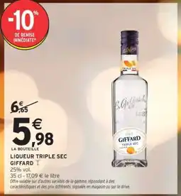 Intermarché Hyper LIQUEUR TRIPLE SEC GIFFARD offre