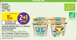 Intermarché YAOURT BRASSÉ BIO À LA VANILLE DE MADAGASCAR LES 2 VACHES offre