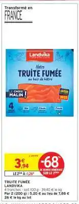 Intermarché TRUITE FUMÉE offre