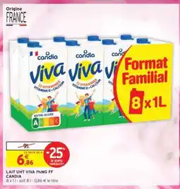 Intermarché LAIT UHT VIVA 1%MG FF CANDIA offre