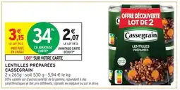 Intermarché LENTILLES PRÉPARÉES “CASSEGRAIN” offre