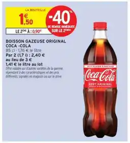 Intermarché BOISSON GAZEUSE ORIGINAL COCA-COLA offre