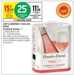 Intermarché AOP CABERNET D'ANJOU ROSÉ 'PLESSIS-DUVAL' offre