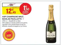 Intermarché AOP CHAMPAGNE BRUT NICOLAS FEUILLATTE offre