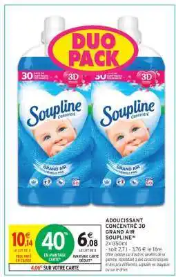 Intermarché ADOUCISSANT CONCENTRÉ 3D GRAND AIR SOUPLINE offre